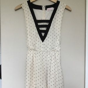 Modcloth OffWhite Adorkable Nautical Hearts Romper